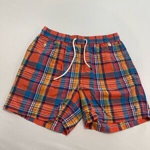 Polo Ralph Lauren Plaid Swim Trunks Board Shorts Size XL